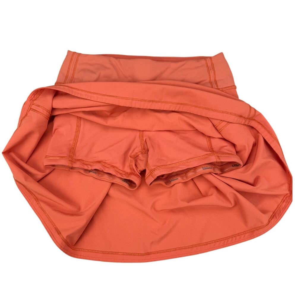 LULULEMON Pace Rival Mid-Rise Skirt Extra Long Size 0 Warm Coral - Picture 6 of 8